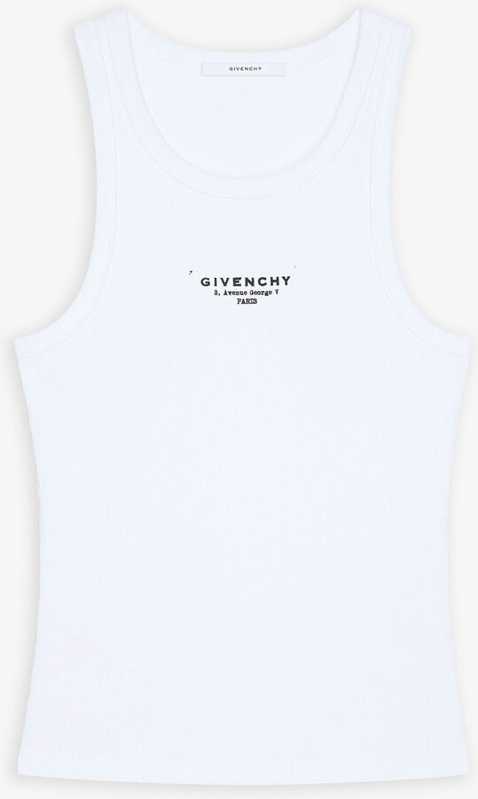 Givenchy White logo tank top
