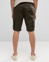 Thumbnail for your product : ASOS Skinny Shorts With Cargo Pockets in Khaki