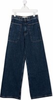 Thumbnail for your product : LES COYOTES DE PARIS TEEN high-rise wide-leg jeans