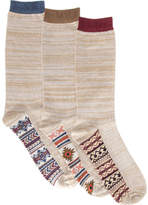 Thumbnail for your product : Muk Luks Marled Crew Socks Pack (3 Pairs)