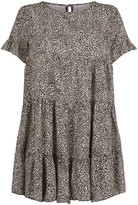 Thumbnail for your product : New Look Cameo Rose Animal Print Smock Tunic Top