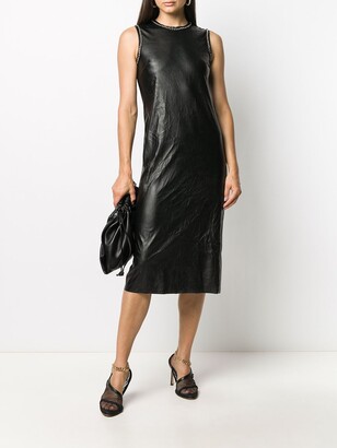 No.21 Crystal-Embellished Eco-Leather Dress