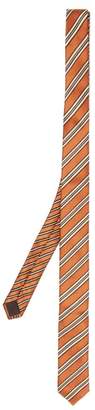 Prada Striped Silk Tie - Mens - Brown Multi