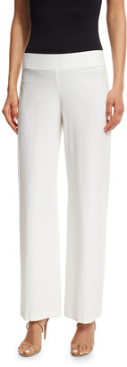 Eileen Fisher Wide-Leg Stretch-Crepe Pants