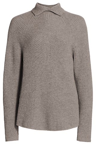 Theory Moving Rib-Knit Cashmere Turtleneck Sweater - ShopStyle