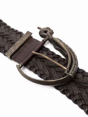 Gianfranco Ferré Pre-Owned 2000s Braided Tassel Leather Belt