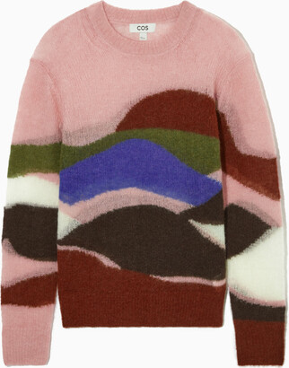 COS Regular-Fit Printed Mohair Sweater