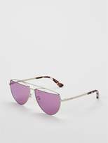Thumbnail for your product : McQ Silver Cut Out Aviator Sunglasses