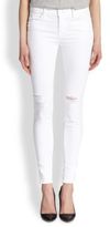 Thumbnail for your product : J Brand White Rock Destructed Skinny Jeans