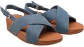 Thumbnail for your product : FitFlop Womens Lulu Cross Back Strap Sandals Blue Shimmer Denim