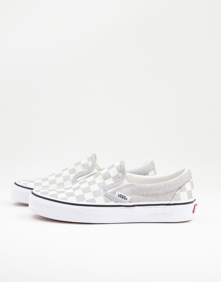 Vans Checkerboard slip-on sneakers in gray - ShopStyle