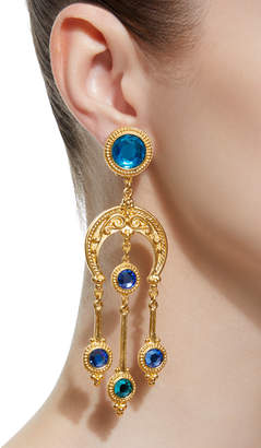 Ben-Amun Ben Amun Gold-Plated Crystal Earrings