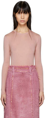 Prada Pink Cashmere Crewneck Pullover