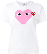 Thumbnail for your product : Comme des Garcons Play pink heart printed T-shirt