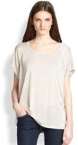 Thumbnail for your product : Vince Mesh-Trimmed Loose-Fit Tee