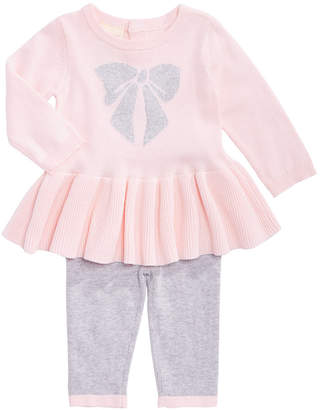 First Impressions Baby Girls Cotton Bow Sweater & Tights Set
