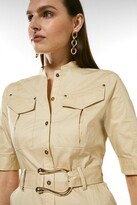 Thumbnail for your product : Karen Millen Cotton Utility Shirt Dress