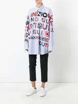 Thumbnail for your product : Maison Margiela oversized letter print shirt