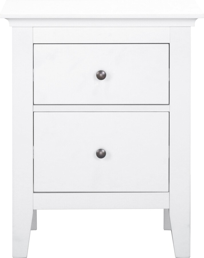 Dunelm Lynton 2 Drawer Bedside Table White ShopStyle Chests