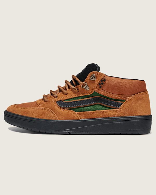 Vans Skate Zahba Mid Shoes (Glazed Ginger Brown / Green) - 5.5 Boys 7.0 Women