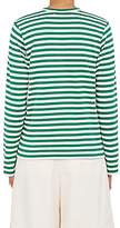 Thumbnail for your product : Comme des Garcons PLAY Women's Heart Striped Cotton T-Shirt - Green, White