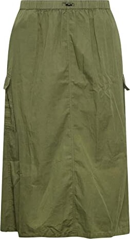 Yours Limited Collection Curve Green Parachute Skirt - Women's - Plus