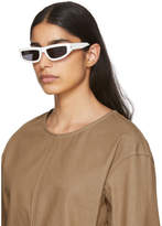 Thumbnail for your product : Stella McCartney White Slim Rectangular Sunglasses