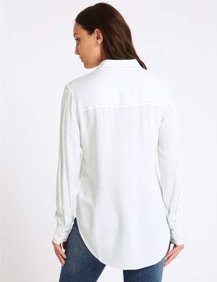 Marks and Spencer Contrasting Stitch Long Sleeve Shirt