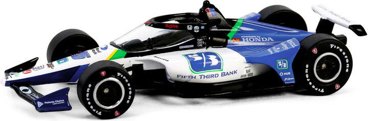 Diecast Model Greenlight Dallara IndyCar #15 Graham Rahal "Fifth Third Bank" Rahal Letterman Lanigan Racing "NTT IndyCar Series" (2024) 1/64 Diecast Model Car by Greenlight