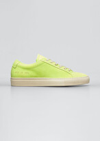 Thumbnail for your product : Common Projects Achilles Fluorescent Suede Sneakers