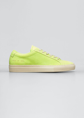 Common Projects Achilles Fluorescent Suede Sneakers