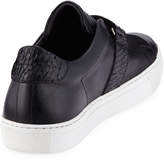 Thumbnail for your product : Jared Lang Men's Leather Grip-Strap Sneakers Black