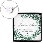 Thumbnail for your product : Personalised Godmother Sentiment Box and Disc Necklace