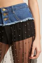 Thumbnail for your product : Forever 21 Denim & Tulle Maxi Skirt