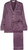 Thumbnail for your product : Olivia von Halle Lila Mira printed silk-satin pajama set
