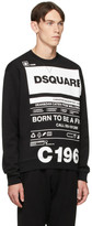Thumbnail for your product : DSQUARED2 Black Cool Fit Logo Graphic Sweatshirt