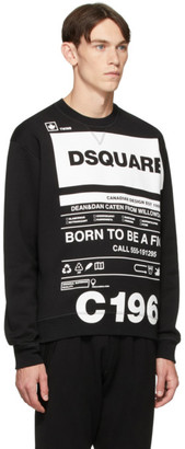 DSQUARED2 Black Cool Fit Logo Graphic Sweatshirt