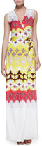 Thumbnail for your product : Diane von Furstenberg New Yahzi Border-Print Maxi Wrap Dress