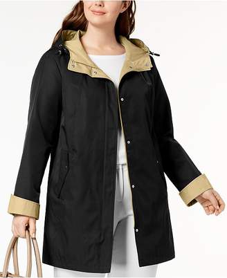 Jones New York Plus Size Colorblocked Raincoat