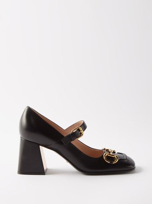 Gucci Horsebit 75 Leather Mary Jane Pumps Black ShopStyle