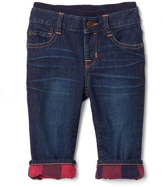Gap 1969 My First Plaid-Lined Straight Jeans
