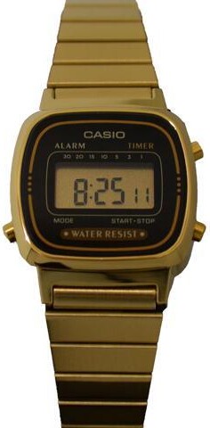 Casio Stainless Steel Gold Digital Watch - LA670WGA-1CR