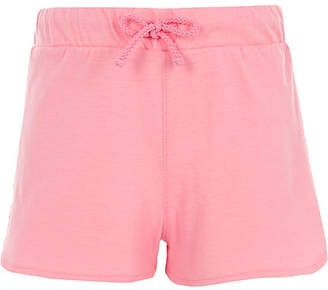 River Island Girls pink crochet trim shorts