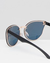 Thumbnail for your product : Quay Higher Love Frameless Rose Gold Mirror Cat Eye Sunglasses