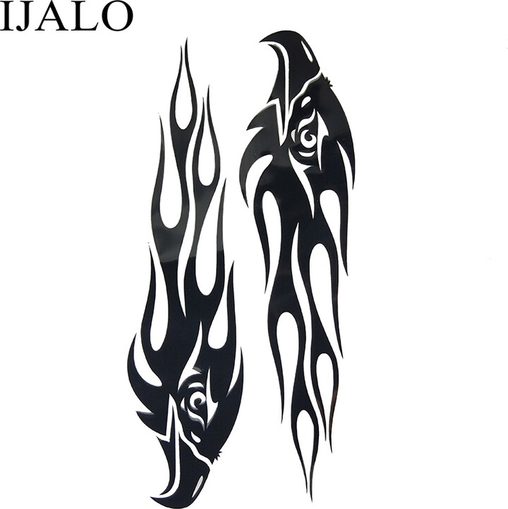 IJALO 20CM Flying Eagle Flame Stickers Car Motorcycle Styling Reflective Vinyl Decal Sticker Rearview Mirror Auto Exterior Accessories