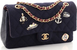 Chanel Paris-Hamburg Charms Classic Double Flap Bag Quilted Wool