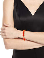Thumbnail for your product : Sydney Evan Orange Agate Beaded Bracelet with Diamond Bezel Ball
