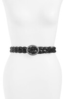 Thumbnail for your product : Treasure & Bond Oval Buckle Braided Leather Belt