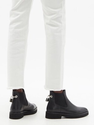 Christopher Kane Padlock Leather Chelsea Boots - Black
