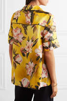 Thumbnail for your product : F.R.S For Restless Sleepers Bendis Floral-print Satin-twill Shirt - Yellow